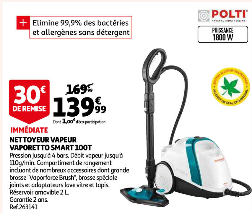 nettoyeur vapeur vaporetto smart 100t