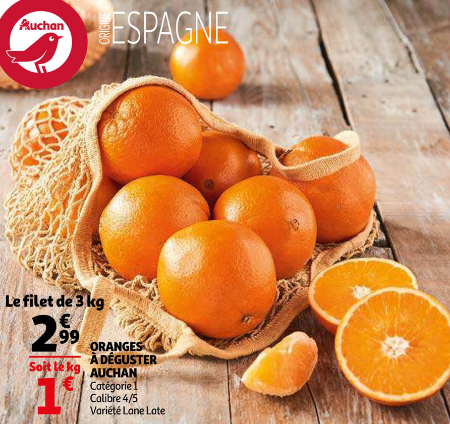 oranges à déguster auchan
