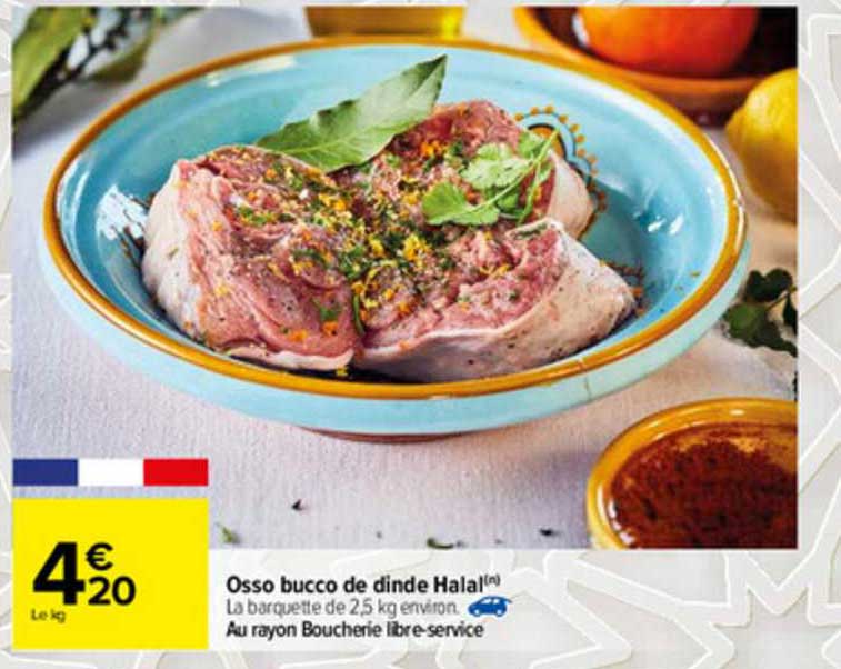 osso bucco de dinde halal