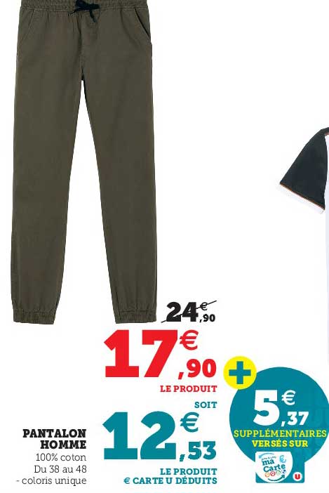 Pantalon Homme