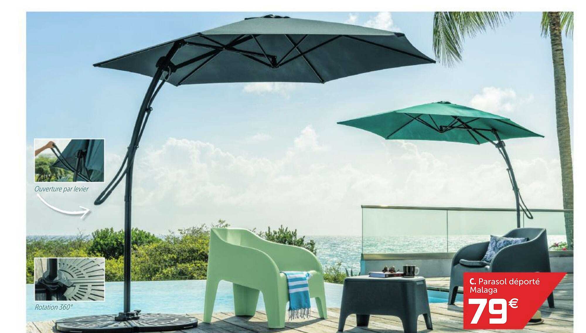 Parasol Déporté Malaga