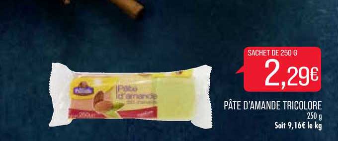 pâte d'amande tricolore