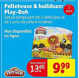 pelleteuse & bulldozer play-doh