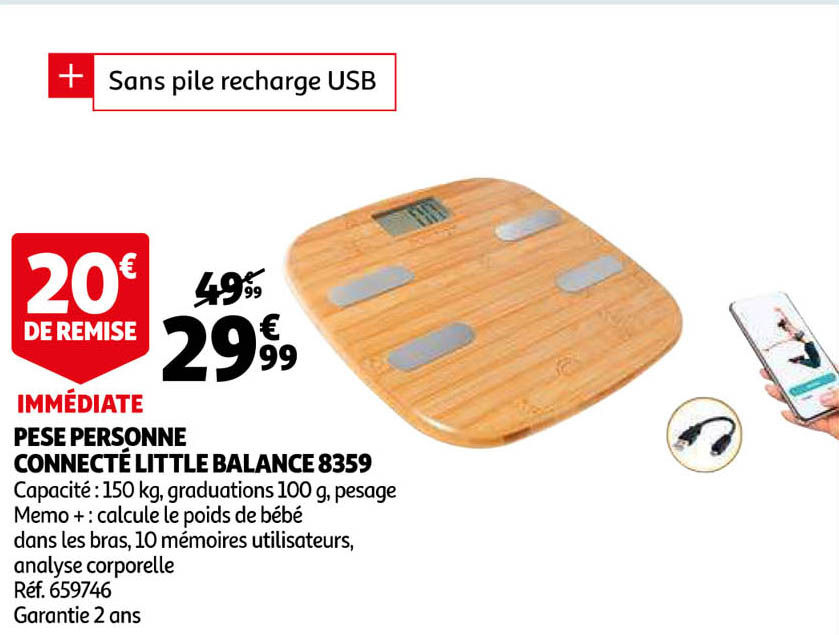 pèse personne connecté little balance 8359