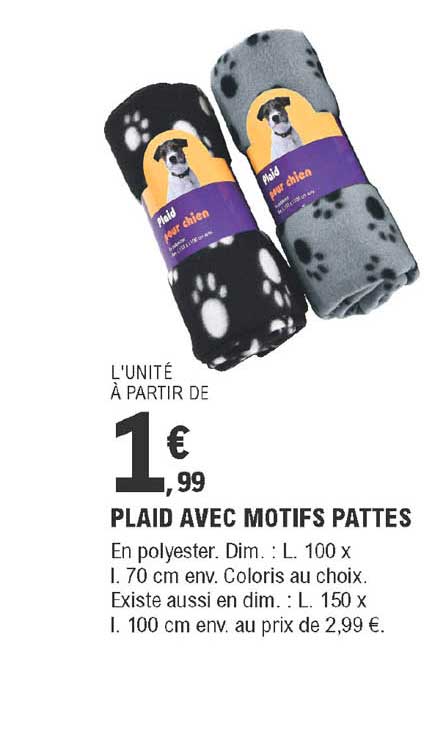 plaid avec motifs pattes