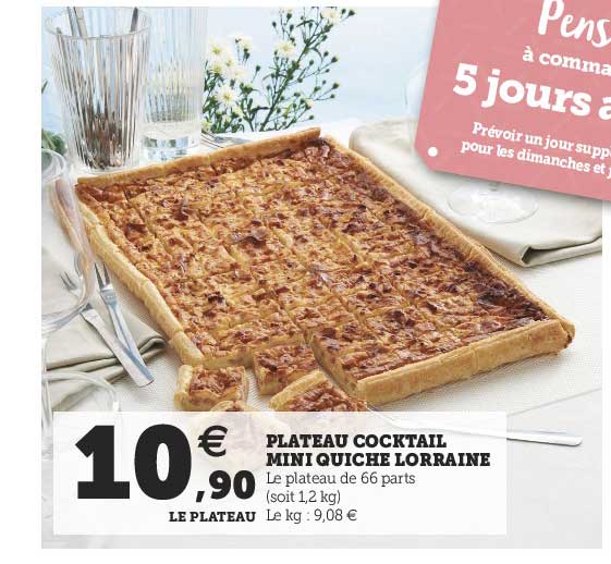 Plateau Cocktail Mini Quiche Lorraine