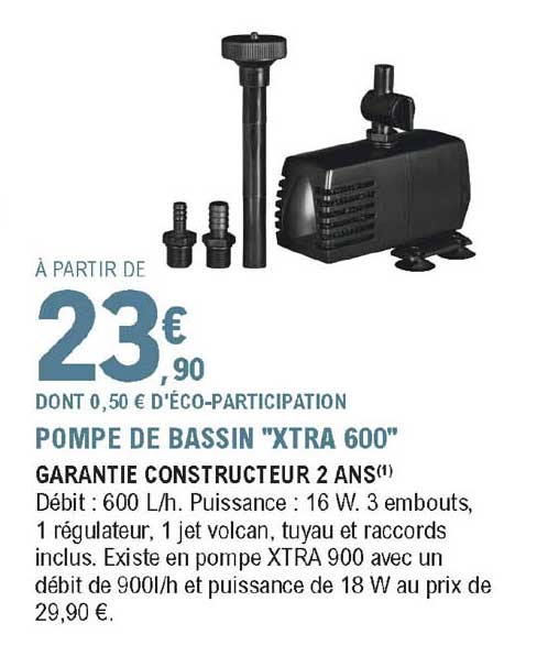 pompe de bassin "xtra 600"