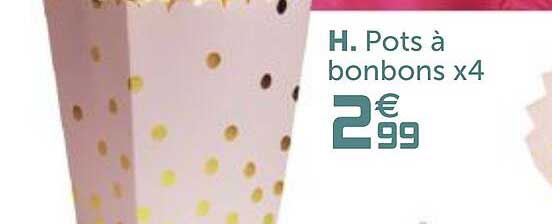 pots à bonbons x4