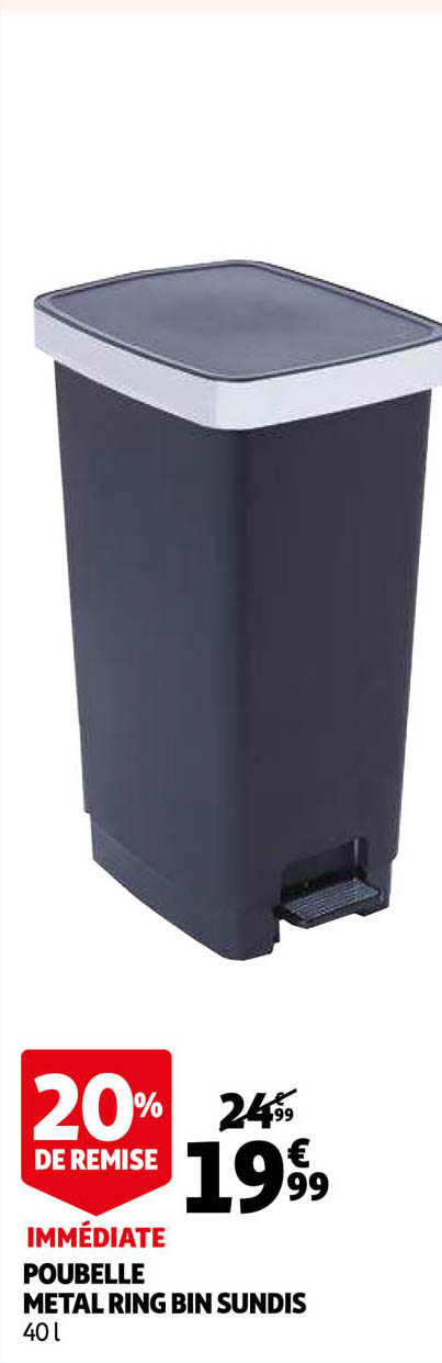 poubelle metal ring bin sundis