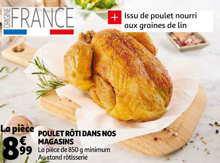 poulet rôti dans nos magasins