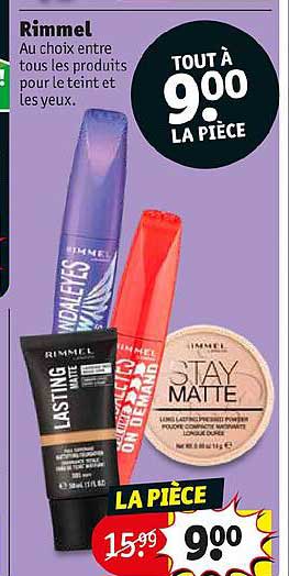 produits pour le tient et les yeux rimmel