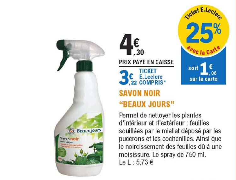 Savon Noir "beaux Jours"