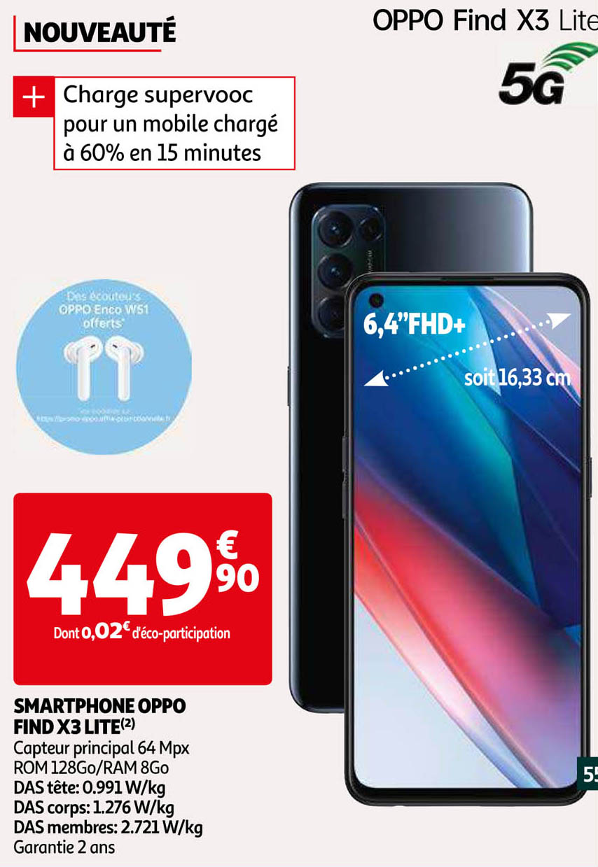 smartphone oppo find x3 lite
