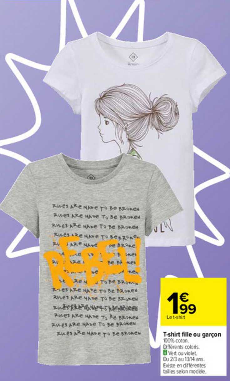 t-shirt fille ou garçon