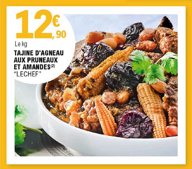 tajine d'agneau aux pruneaux et amandes "le chef"
