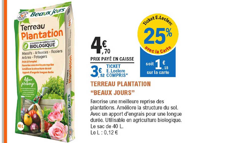 terreau plantation "beaux jours"