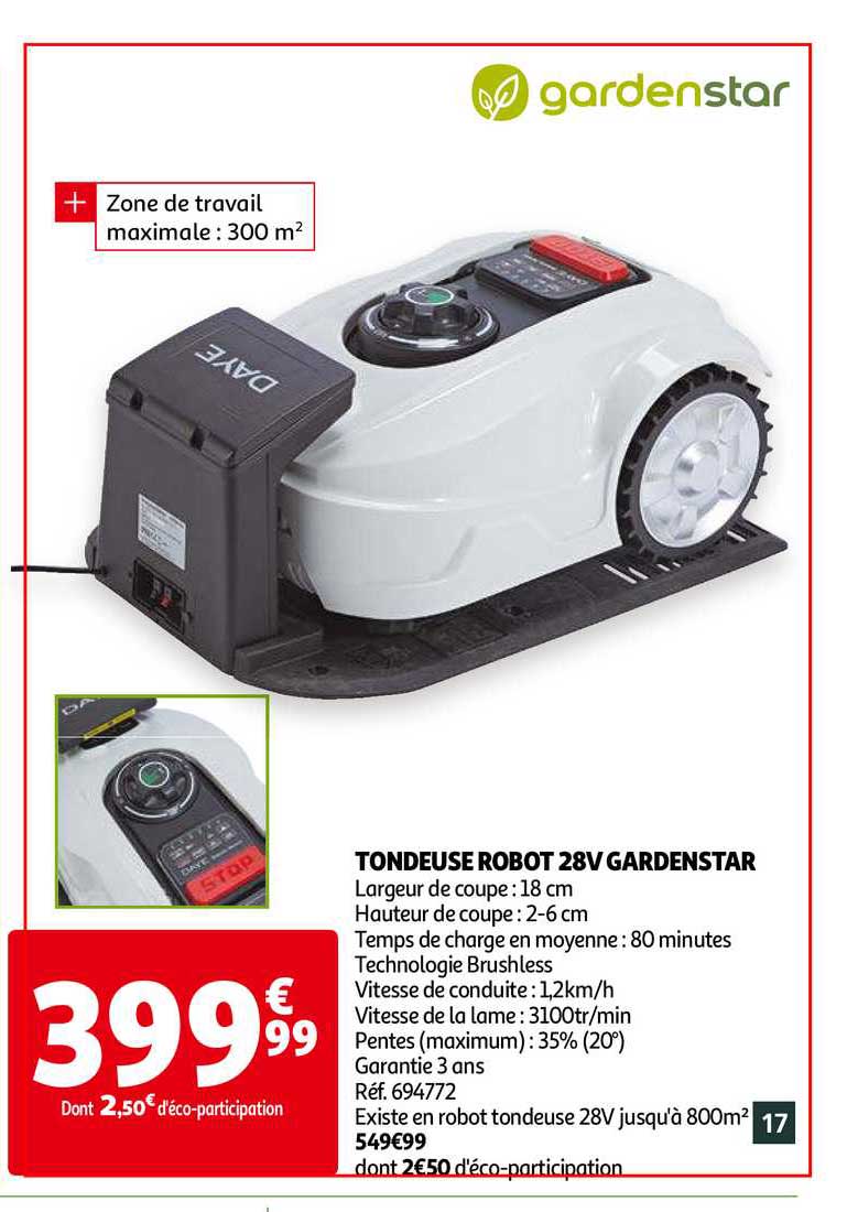 Tondeuse Robot 28 V Gardenstar
