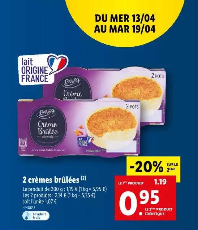 2 Crèmes Brûlées Envia