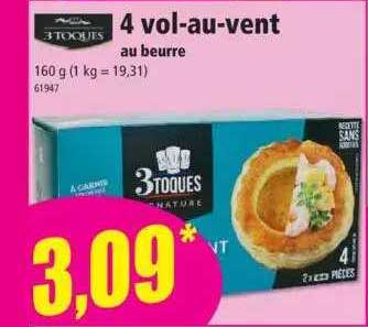 4 vol-au-vent 3 toques