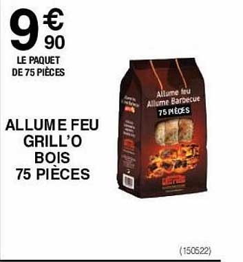 allume feu grill'o bois 75 pièces