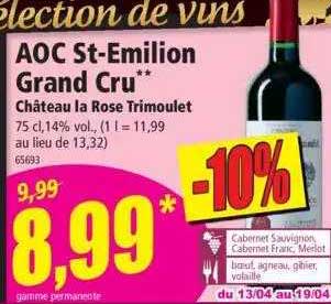Aoc St-emilion Grand Cru