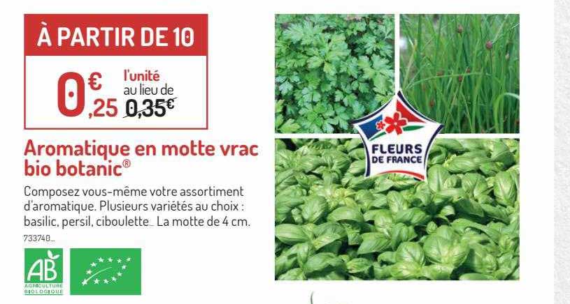 aromatique en motte vrac bio botanic
