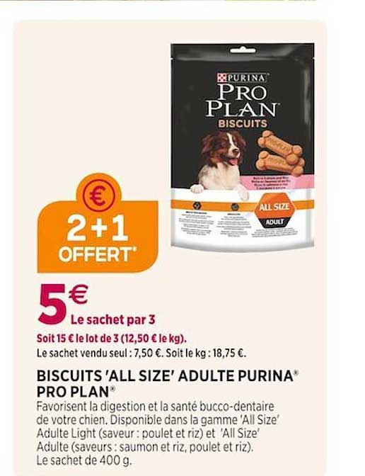 biscuits "all size" adulte purina pro plan