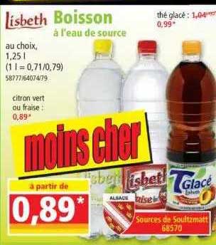 boisson à l'eau de source lisbeth