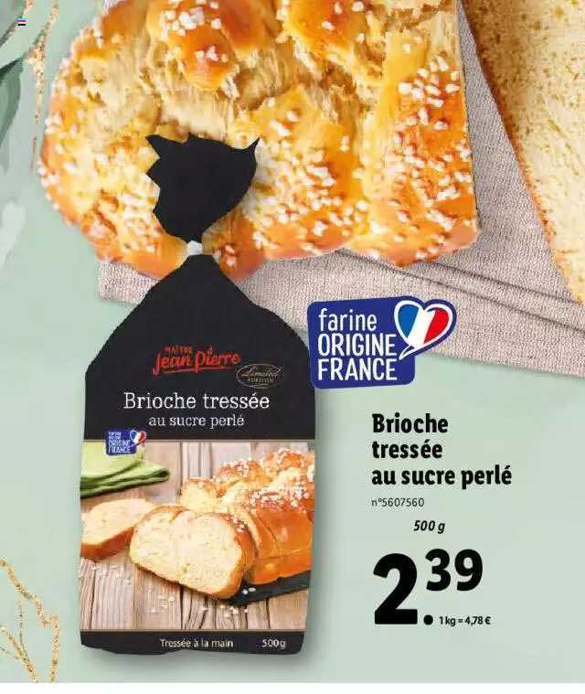 brioche tressée au sucre perlé maître jean pierre