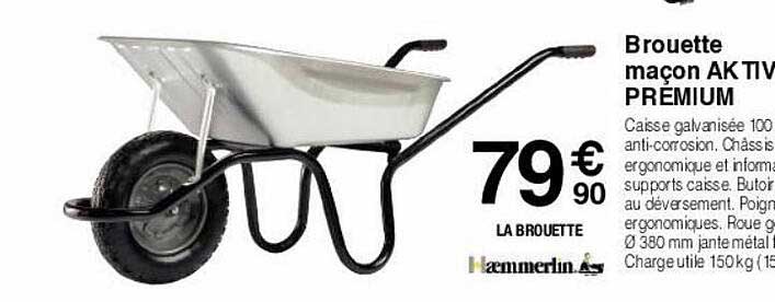 brouette maçon aktiv premium