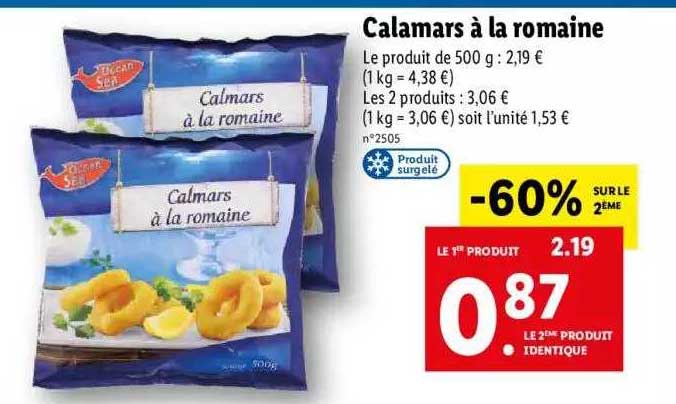 Calamars à La Romaine Océan Sea