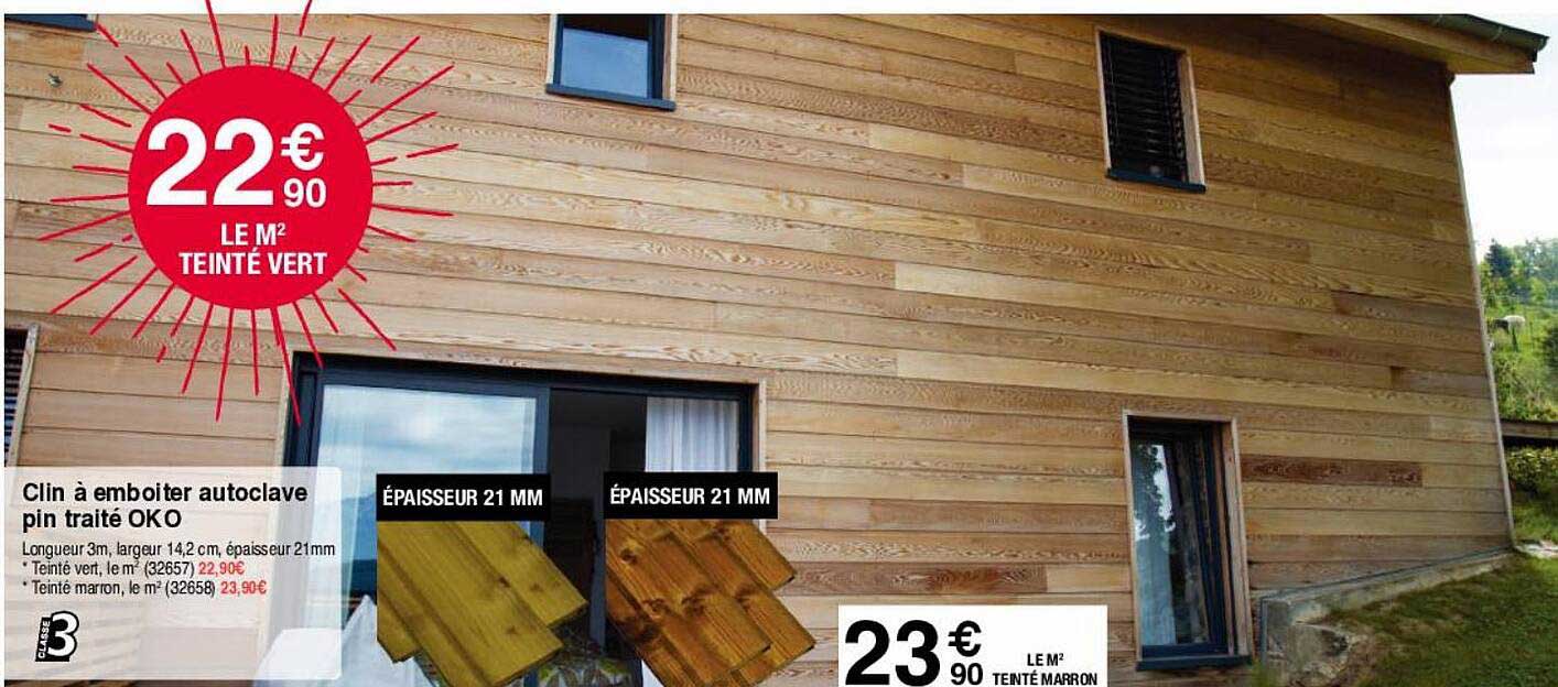 clin à emboiter autoclave pin traité oko