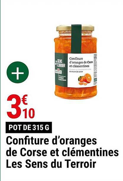 confiture d'oranges de corse et clémentines les sens du terroir