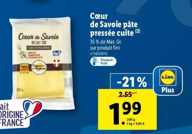 cœur de savoie pâte pressée cuite