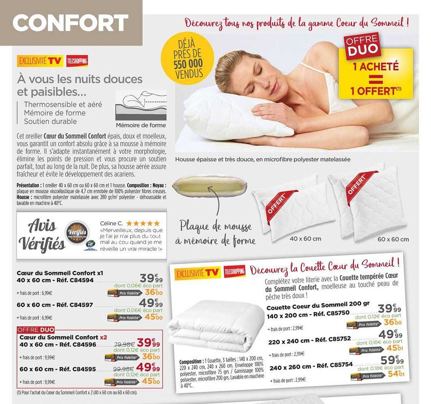 cœur du sommeil confort x1