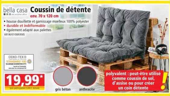 coussin de détente bella casa