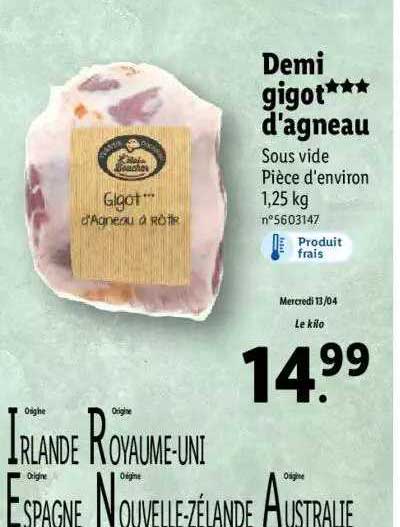 demi gigot d'agneau