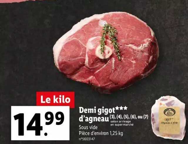 demi gigot d'agneau