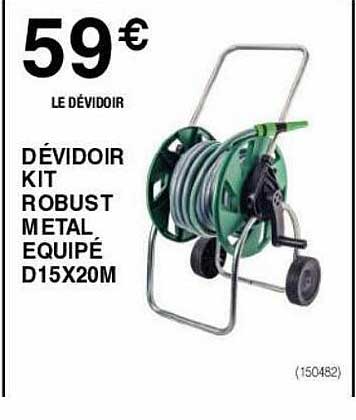 dévidoir kit robust métal équipé d15x20m
