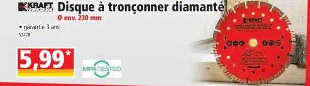 disque à tronçonner diamanté kraft werkzeuge