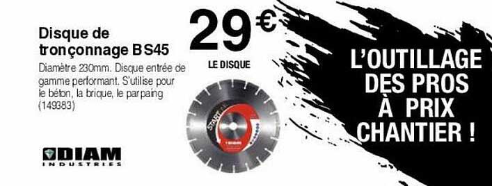 disque de tronçonnage bs45 diam