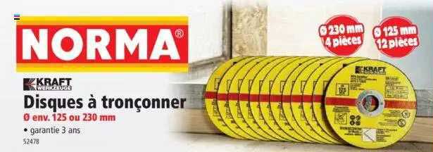 disques à tronçonner kraft werkzeuge