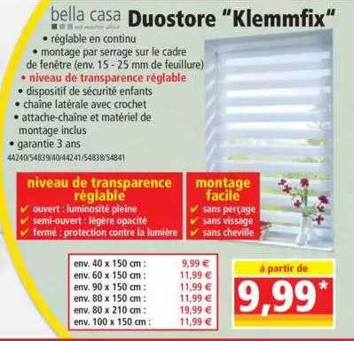 Duostore "klemmfix" Bella Casa