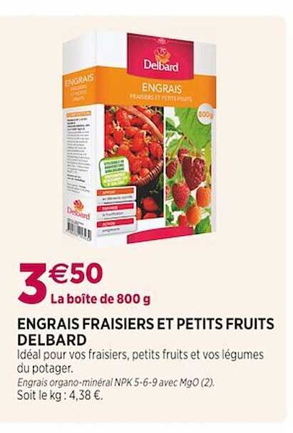 engrais fraisiers et petits fruits delbard
