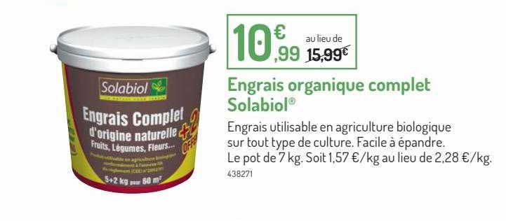 engrais organique complet solabiol