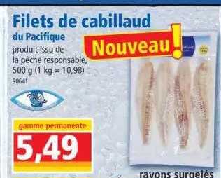 Filets De Cabillaud Du Pacifique