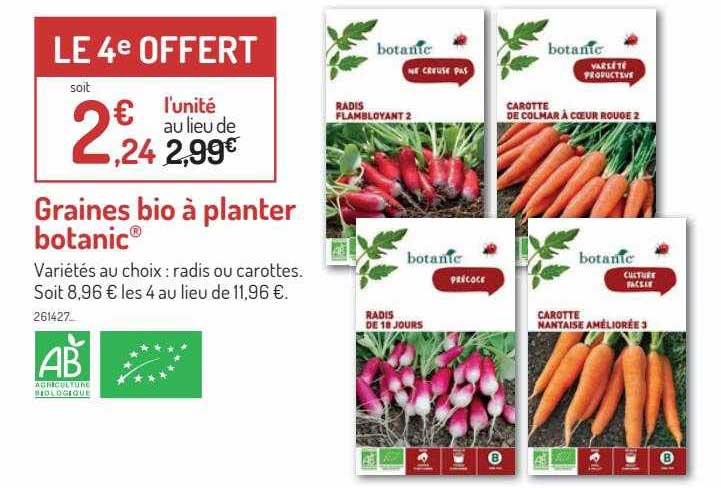 graines bio à planter botanic