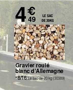 gravier roulé blanc d'allemagne