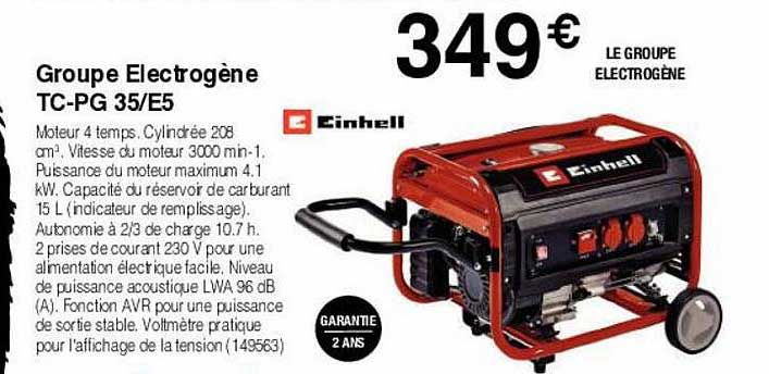 groupe électrogène tc-pg 35-e5 einhell