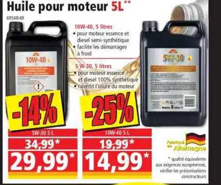 huile pour moteurs 5 l